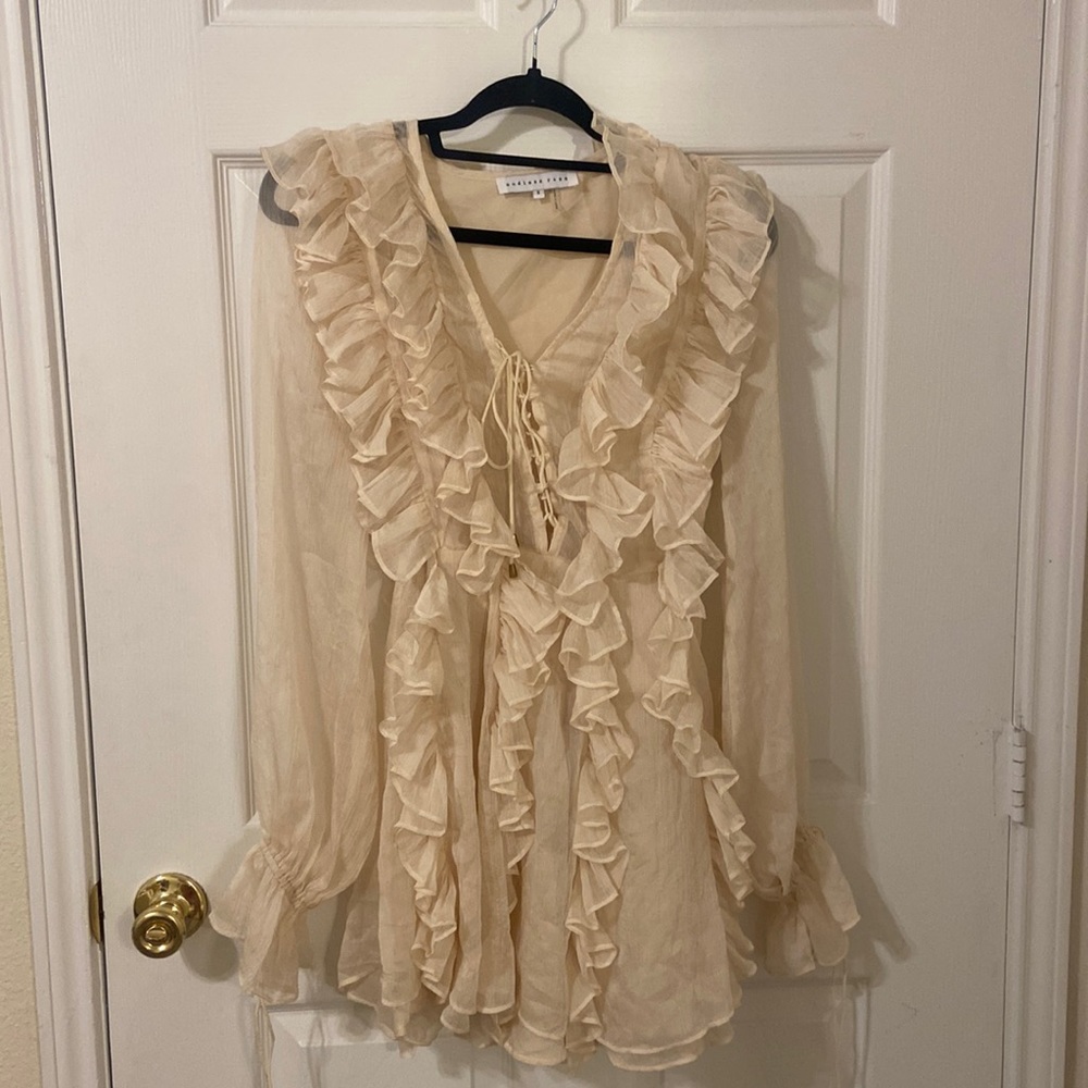 Cream tunic length top/dress